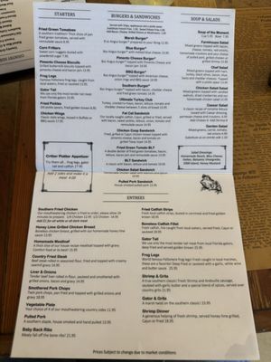 Menu photo 1 Marsh Landing Restaurant Fellsmere, FL