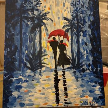 LeoAngelo Art - A couple walking in the rain - Art Classes Near Me LeoAngelo Art - A couple walking in the rain - Art Classes Near Me