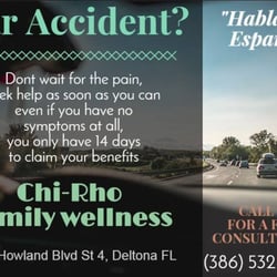 CHI-RHO Family Wellness Chiropractic - Car accident?? Call us today we can help!