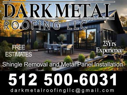 Dark Metal Roofing Logo
