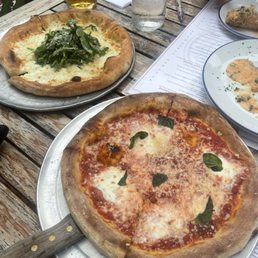 Margherita and Rocket Pizza