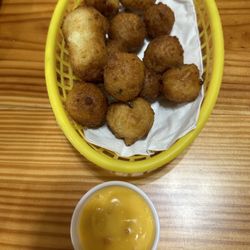 Loaves & Fishes Family Restaurant - Hush puppies and cheese dip