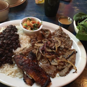 Cafe Brasil - Omg!! Skirt steak cooked medium rare.... Sooooooo good!!! - Brazilian Near Me - Los Angeles, California