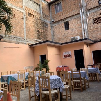 El Santo Taco - View inside courtyatd - Tacos Near Me - Puerto Vallarta, JAL
