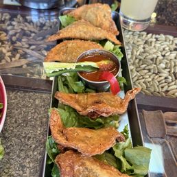 Beef Sambussa and Vegan Sambussa
