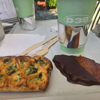 Dessert 39 - American, spinach pastry(cuz veggies), and choco dipped crookie (duh). Ready to take on my day! - Desserts Near Me - Annandale, Virginia