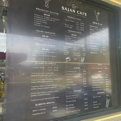 Sajan Cafe - Menu