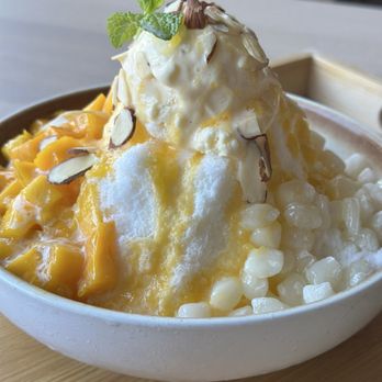 Peak Cafe - Seasonal Mango Bingsu | Bingsoo - Cafes Near Me - Northridge, California