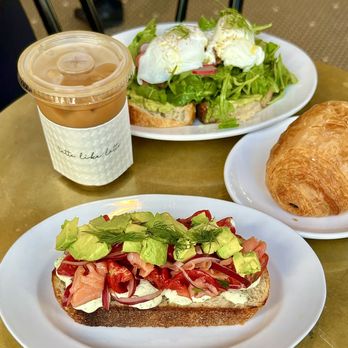 Tatte Bakery & Cafe | Beacon St - Iced Pistachio Latte - Bakeries Near Me - Brookline, Massachusetts