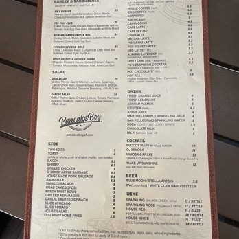 Pancake Boy - Menu - Back - Breakfast & Brunch Near Me - San Francisco, California Pancake Boy - Menu - Back - Breakfast & Brunch Near Me - San Francisco, California