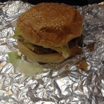 Five Guys - Little bacon burger (one patty) - Burgers Near Me - Whittier, California Five Guys - Little bacon burger (one patty) - Burgers Near Me - Whittier, California