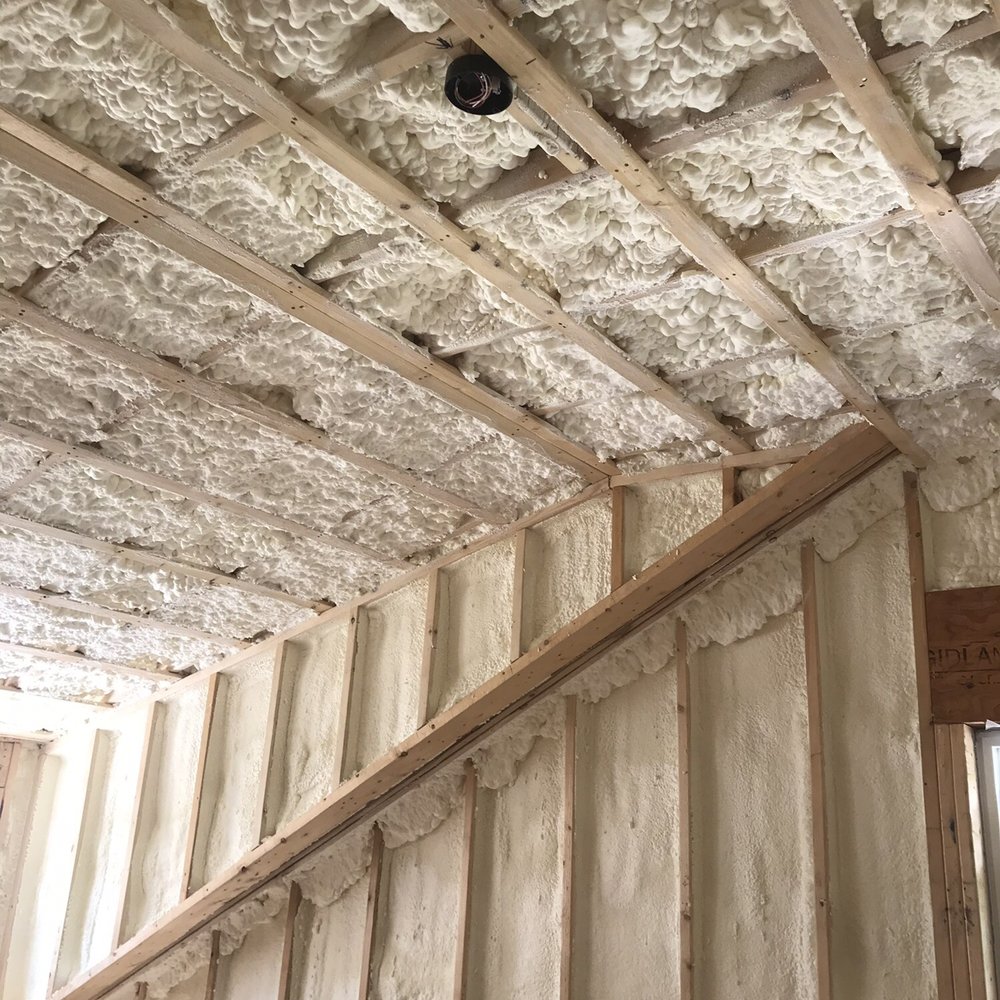 Weathertight Spray Foam - Closed cell vs open cell example. - Insulation Installation Near Me
