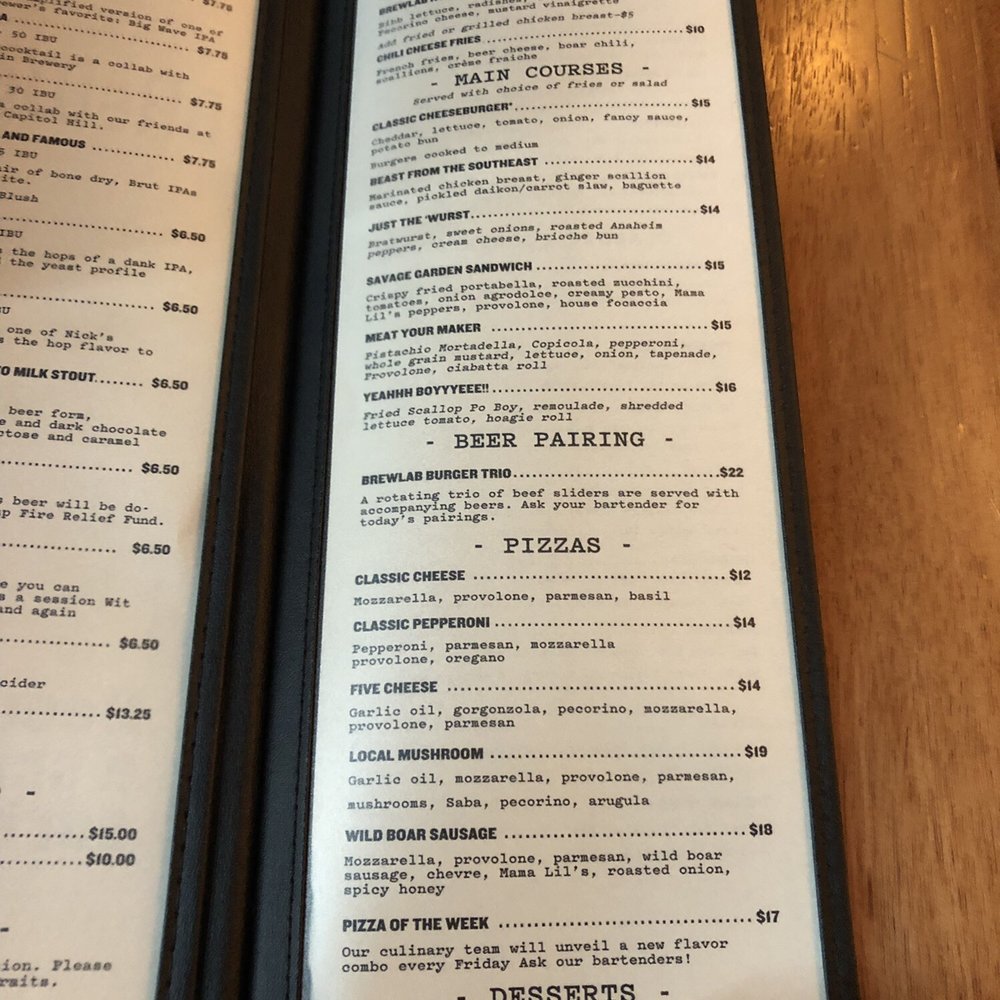 Redhook Brewlab - Food menu (January 2019) - Breweries Near Me - Seattle, Washington