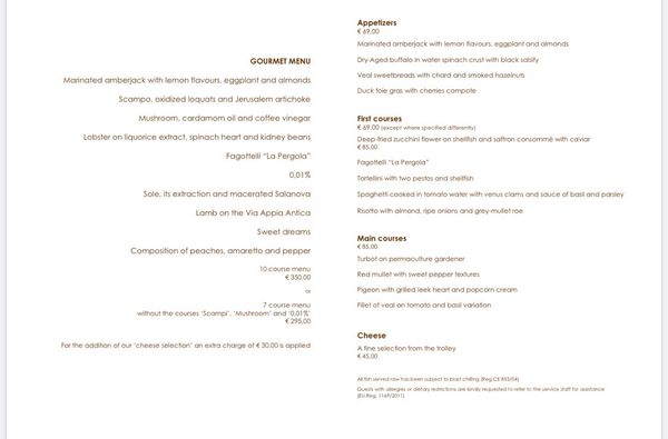 Menu photo 3 La Pergola Rome, RM Menu photo 3 La Pergola Rome, RM