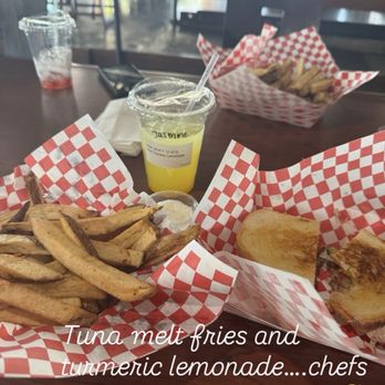 La Gare Café - Tuna melt sandwich and turmeric lemonade - Coffee & Tea Near Me - Perris, California