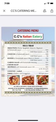 Menu photo 8 CC's Dugout Italian Eatery Welland, ON