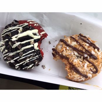 Momo's Donuts - Red Velvet Cheesecake. Chic o Stic - Breakfast & Brunch Near Me - Sherman, Texas Momo's Donuts - Red Velvet Cheesecake. Chic o Stic - Breakfast & Brunch Near Me - Sherman, Texas