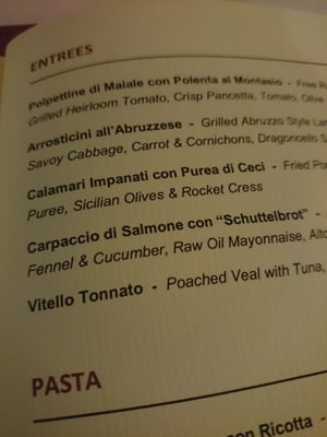 Menu photo 3 La Rosa The Strand Sydney, NSW Menu photo 3 La Rosa The Strand Sydney, NSW