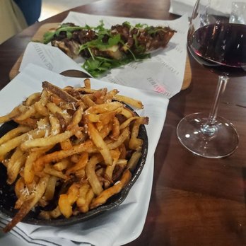 Vine and Wheel - Duck fat fries Short rib toast - Wine Bars Near Me - Colorado Springs, Colorado Vine and Wheel - Duck fat fries Short rib toast - Wine Bars Near Me - Colorado Springs, Colorado