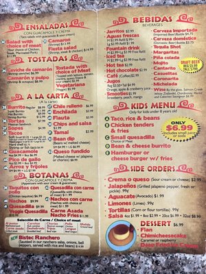 Menu photo 5 Fiesta Mexicana Sparks, NV Menu photo 5 Fiesta Mexicana Sparks, NV