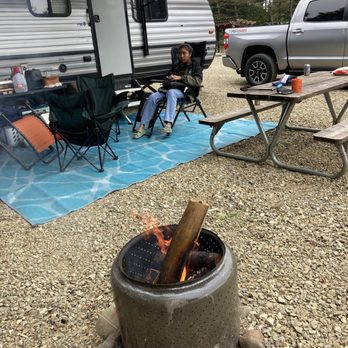 The Lamp Camp - Ready to roast marshmallows - RV Parks Near Me - Long Beach, Washington