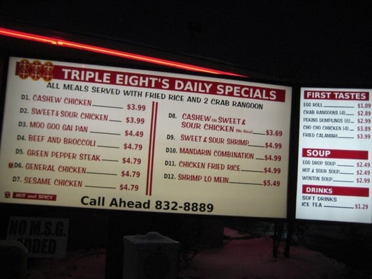 Menu photo 6 Triple Eight's Springfield, MO
