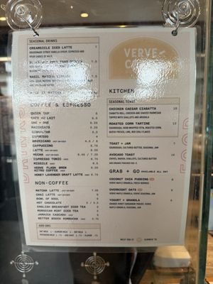 Menu photo 1 Verve Coffee Roasters Los Angeles, CA Menu photo 1 Verve Coffee Roasters Los Angeles, CA