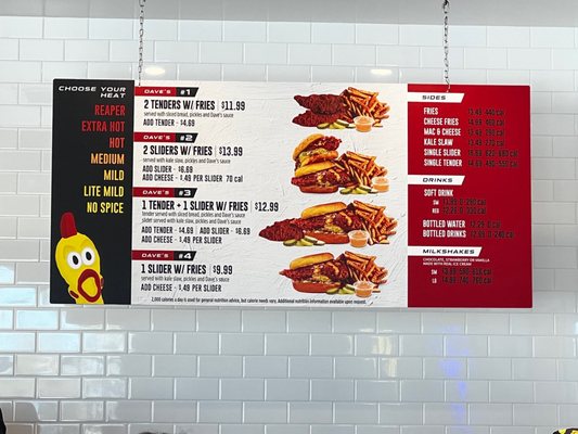 Menu photo 7 Dave's Hot Chicken Temecula, CA