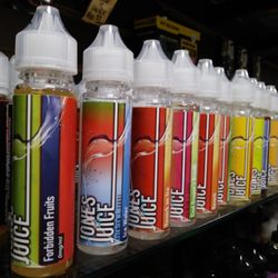Smokey Jones - Jones Juice is American Made and comes in 0mg-12mg nicotine levels..