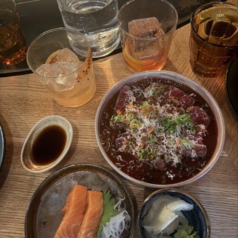 Hello Sunshine - King Salmon sashimi, Alberta Beef Tataki - Bars Near Me - Banff, Alberta Hello Sunshine - King Salmon sashimi, Alberta Beef Tataki - Bars Near Me - Banff, Alberta