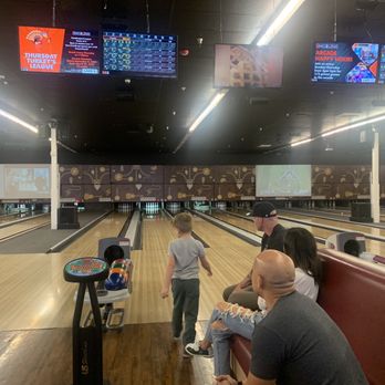 Temecula Lanes - My family in Lane 10.  Great fun! Grandson ready to rock & roll! - Sports Bars Near Me - Temecula, California