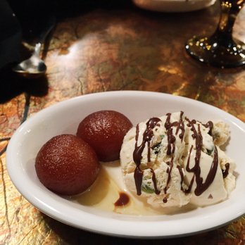 Chand Palace - gulaab jamun w/ ice cream - Indian Near Me - Piscataway, New Jersey