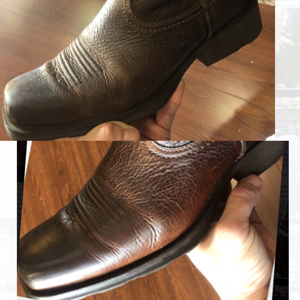 Ariat boots before and after. No cheap polish in sight: quality products and fast service Ariat boots before and after. No cheap polish in sight: quality products and fast service