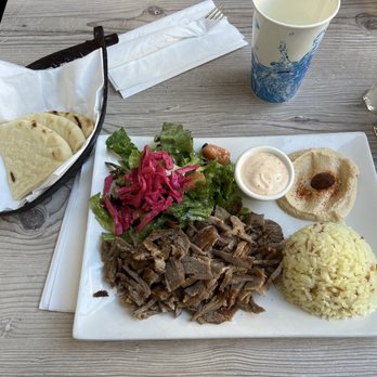 Mesopotamia Kitchen - Lamb Beef Gyro Plate - Mediterranean Near Me - San Francisco, California Mesopotamia Kitchen - Lamb Beef Gyro Plate - Mediterranean Near Me - San Francisco, California