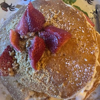 Breakfast Republic - Strawberry cheesecake pancakes. - Breakfast & Brunch Near Me - Los Angeles, California Breakfast Republic - Strawberry cheesecake pancakes. - Breakfast & Brunch Near Me - Los Angeles, California