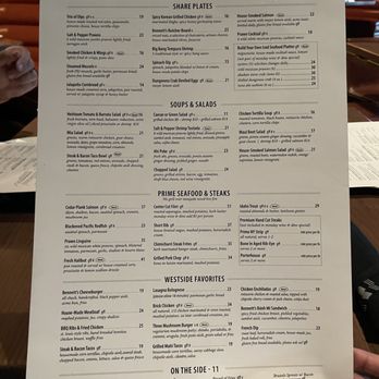 Bennett's Westside Grill - Menu as of 10/7/23 - American Near Me - Rocklin, California