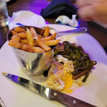 The Oakmont - Steak & eggs, with incredible fries... plate was practically licked cleaned - American Near Me - Indianapolis, Indiana The Oakmont - Steak & eggs, with incredible fries... plate was practically licked cleaned - American Near Me - Indianapolis, Indiana