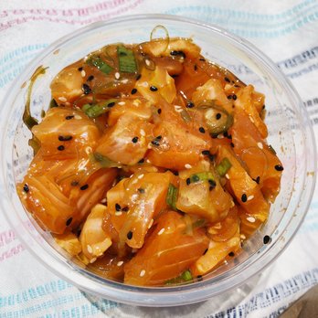 Bear Flag Fish - Salmon Poké. 1 lb. - Seafood Near Me - Newport Beach, California Bear Flag Fish - Salmon Poké. 1 lb. - Seafood Near Me - Newport Beach, California