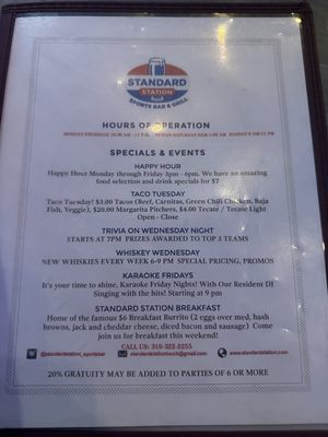 Menu photo 1 The Standard Station El Segundo, CA Menu photo 1 The Standard Station El Segundo, CA
