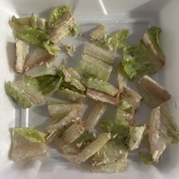 Old lettuce mixed in my salad. Old lettuce mixed in my salad.