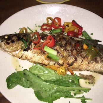 The Optimist - Whole branzino with arugula, yuzu, and sweet peppers - Seafood Near Me - Atlanta, Georgia The Optimist - Whole branzino with arugula, yuzu, and sweet peppers - Seafood Near Me - Atlanta, Georgia