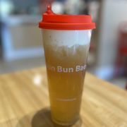 Photo of Bun Bun Bao - Cerritos, CA, United States. Peach drink with nitro foam