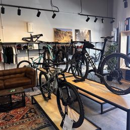 Selection of merchandise including bikes, shirts, helmets, and more. Selection of merchandise including bikes, shirts, helmets, and more.