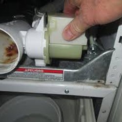 Brown's Appliance Service - Changing a drain pump on a front load washer. Call us for your washer needs.
