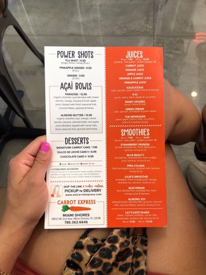 Menu photo 2 Carrot Express Miami Shores, FL