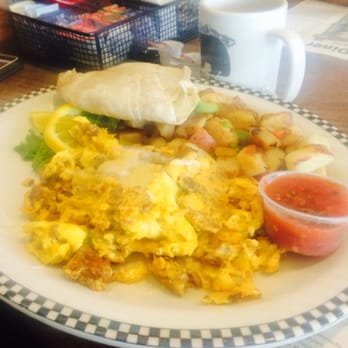 Black Bear Diner Merced - Chorizo Scramble- SO good. ( Chorizo isn't as spicy as I like- ask for jalapeños or papa bear hot sauce ) - American Near Me - Merced, California