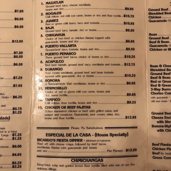 Mi Amigo Ricardo - Menu - Mexican Near Me - Casa Grande, Arizona