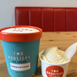 two cups of ice cream
