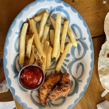 Lupe Tortilla Mexican Restaurant - Kids chicken tender meal, just two tiny tenders. - Mexican Near Me - Allen, Texas Lupe Tortilla Mexican Restaurant - Kids chicken tender meal, just two tiny tenders. - Mexican Near Me - Allen, Texas