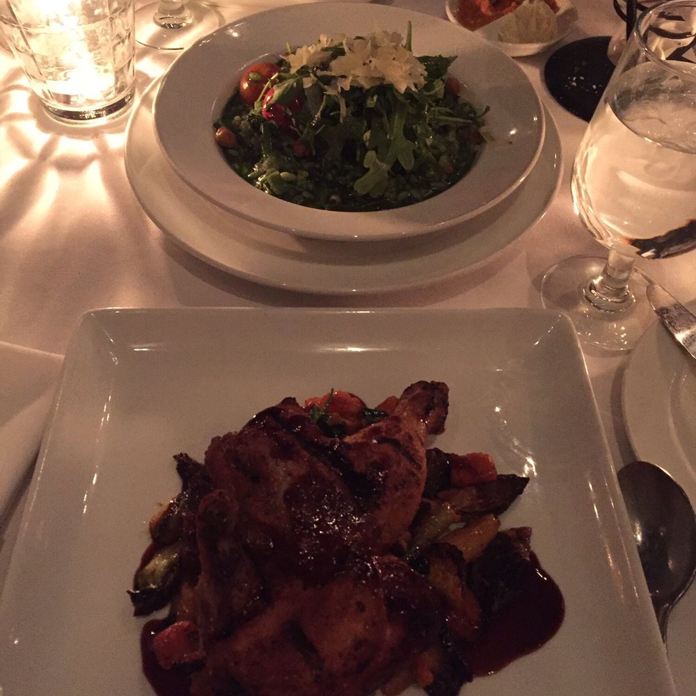 Brix & Mortar - Thats my yummy meal of hen with baked veggies n spinach risotto which we shared - Wine Bars Near Me - Vancouver, British Columbia Brix & Mortar - Thats my yummy meal of hen with baked veggies n spinach risotto which we shared - Wine Bars Near Me - Vancouver, British Columbia